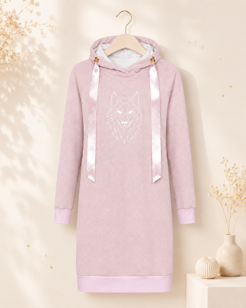 Naiste dresskleit Pink Glittery Wolf 1-02.png