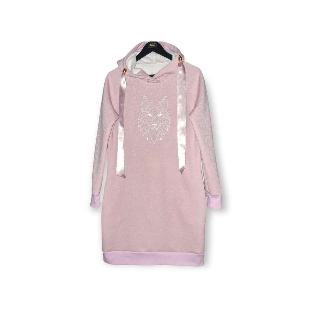 [NDKLGPW-34] Naiste dresskleit Pink Glittery Wolf 1 (34)
