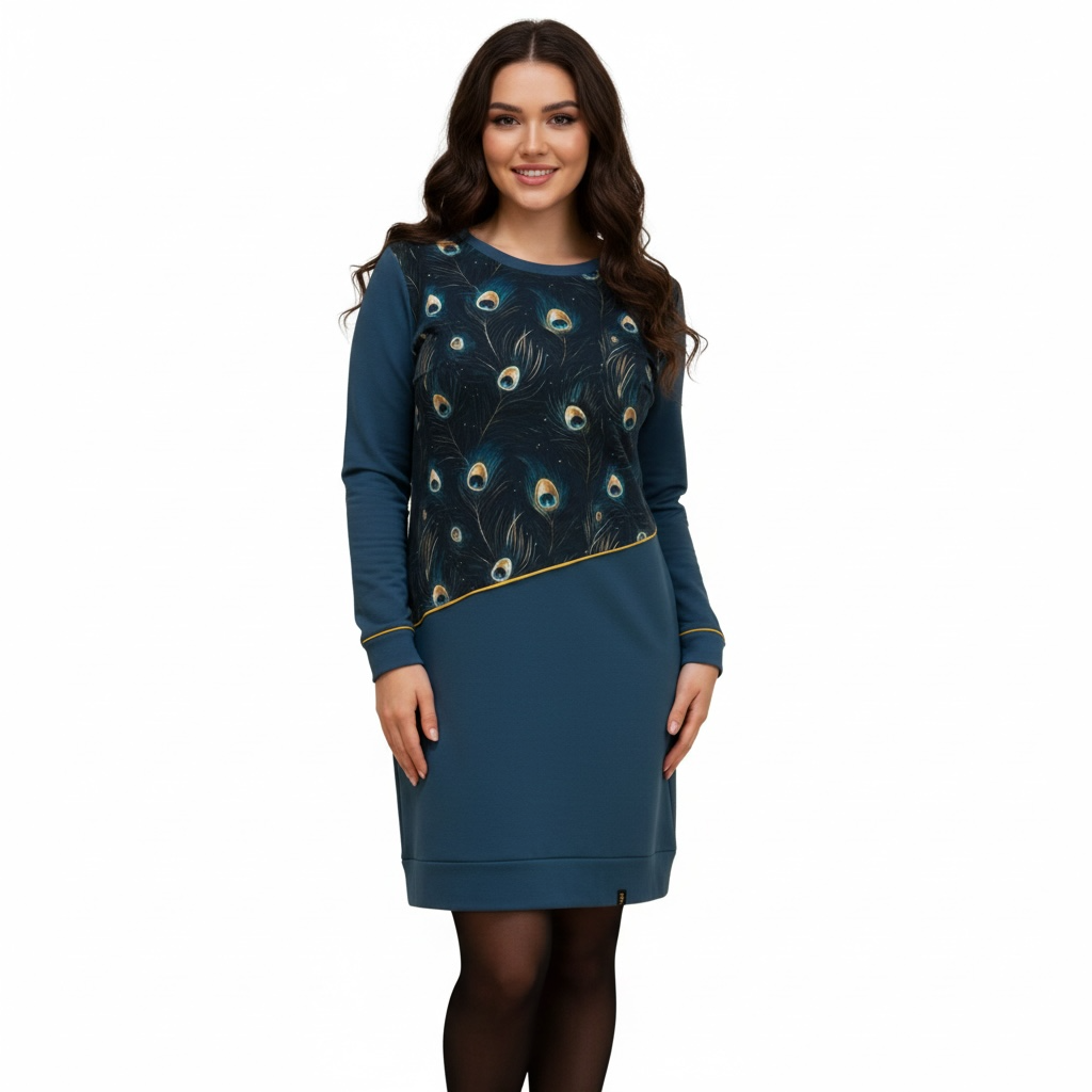 [NDPCKF-34] Naiste luksuslik dresskleit Pecock Feathers (34)