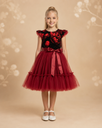 Pidulik tüllkleit Dark Red Peony Dream