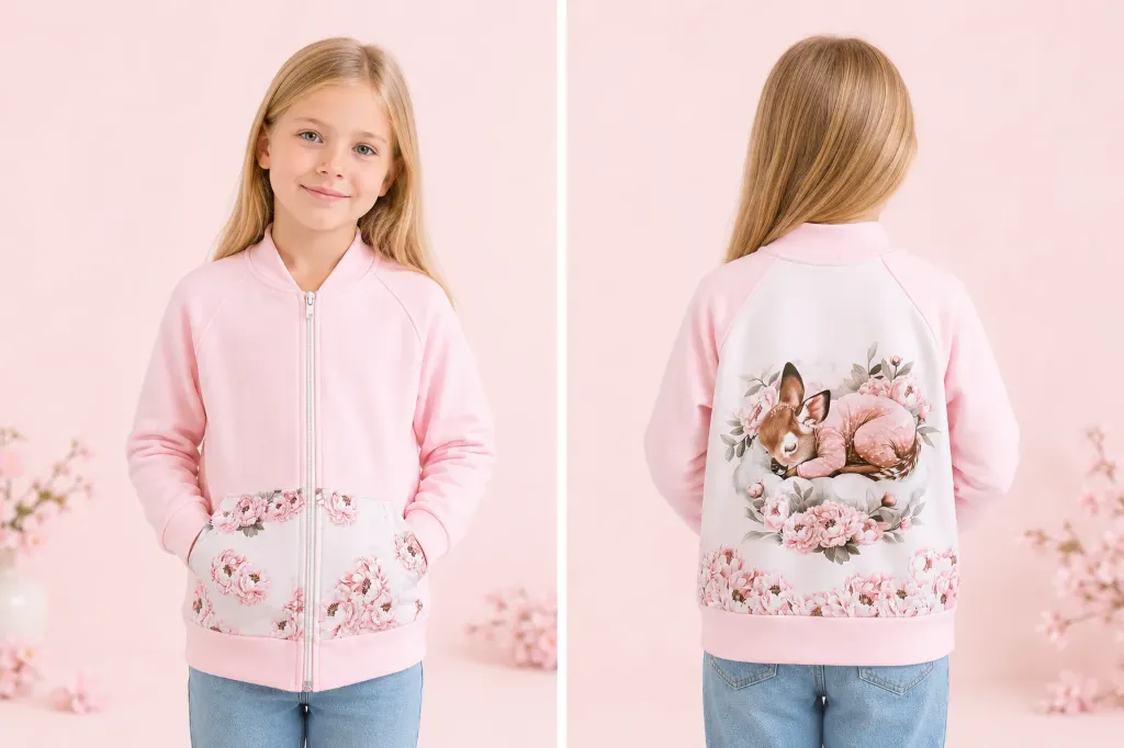 Laste eest lukuga bomber jakk (110)